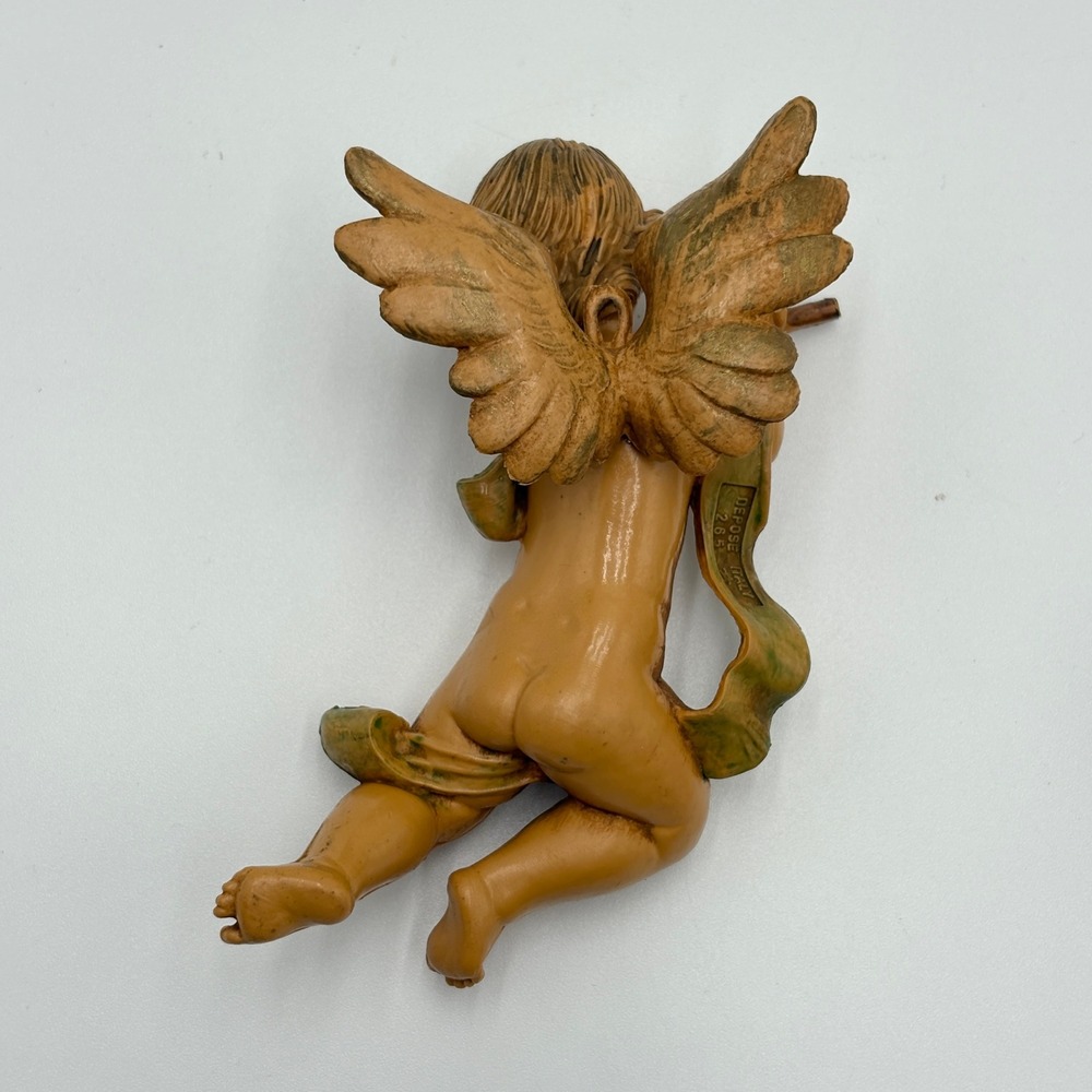 Vintage Fontanini Cherub Angel Ornaments Set of 3 Depose Italy Musical Figures - Picture 7 of 12